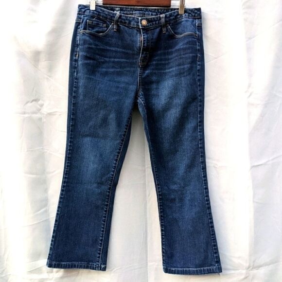 Jean capris curvy long blue jeans 10L denim spring summer all season capri - Picture 1 of 10